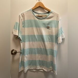 Denim & Flower Light Blue and White Tee